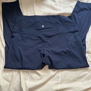 Lululemon Navy Ribbed aligns 25” size 14